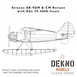 Stinson SR-9DM & CM Reliant with Edo 39-4000 floats - Clean