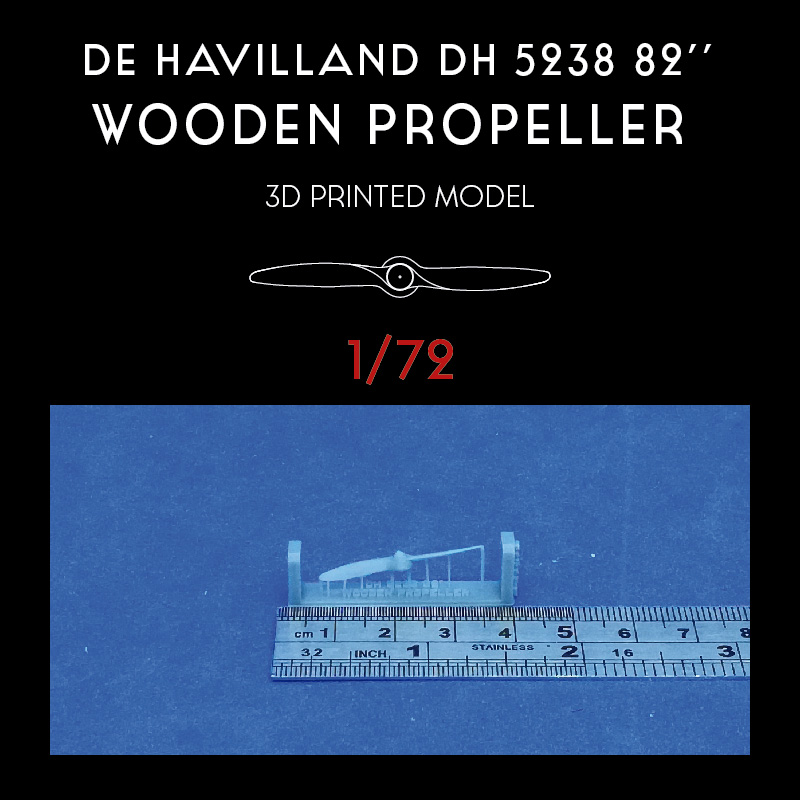 1/72 De Havilland DH 3238 82'' Wooden Propeller